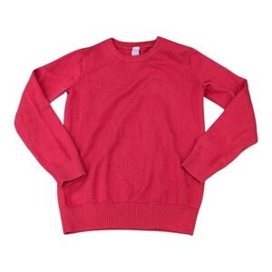 Primary Red Crew Neck Long Sleeve Cotton Christmas Xmas Sweater Boys Size 6 7